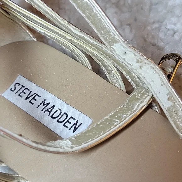 STEVE MADDEN TANE Gold Flats/sandals Size 9.5 - Picture 12 of 17